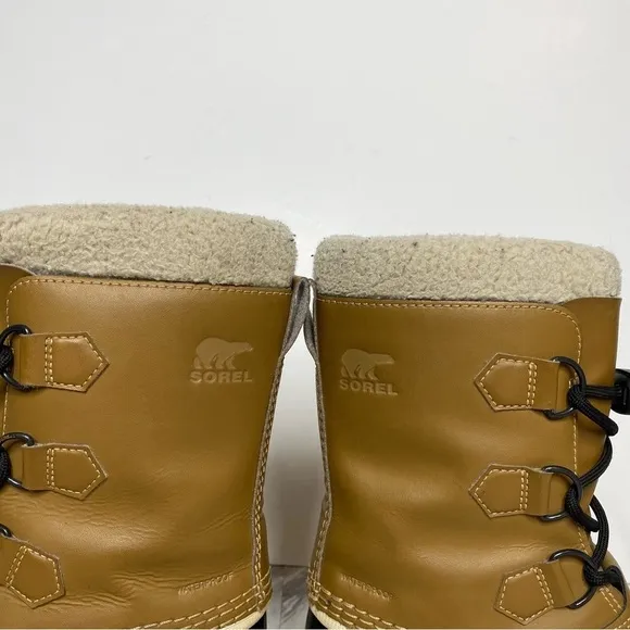 Sorel Lace Up Black Leather Youth Duck Boot 2