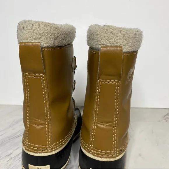 Sorel Lace Up Black Leather Youth Duck Boot 2