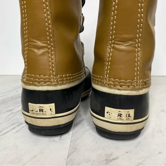 Sorel Lace Up Black Leather Youth Duck Boot 2