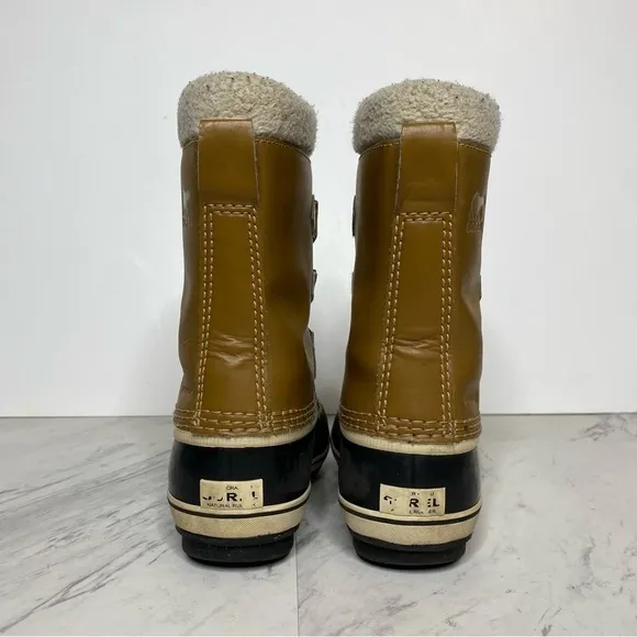 Sorel Lace Up Black Leather Youth Duck Boot 2