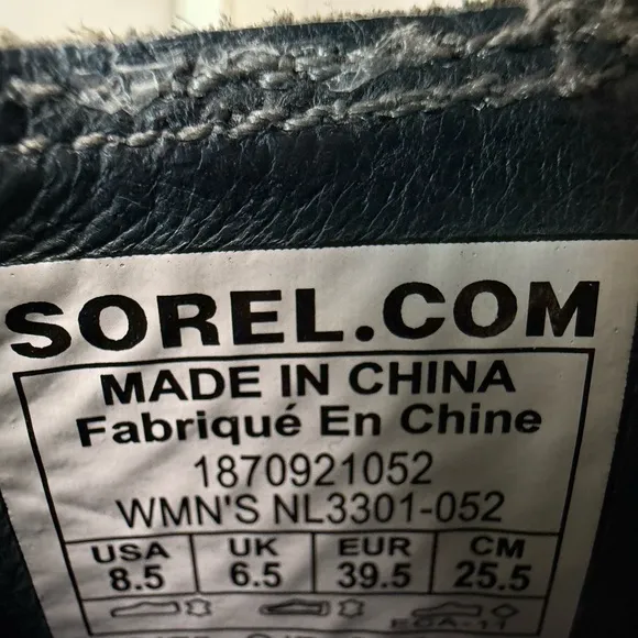 Sorel Leather Wedge Ankle Boots Women’s 8.5 Zip Booties
