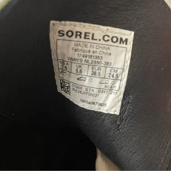 Sorel Leather Waterproof Wedge Heel After Hours Boots Size 7.5 NEW