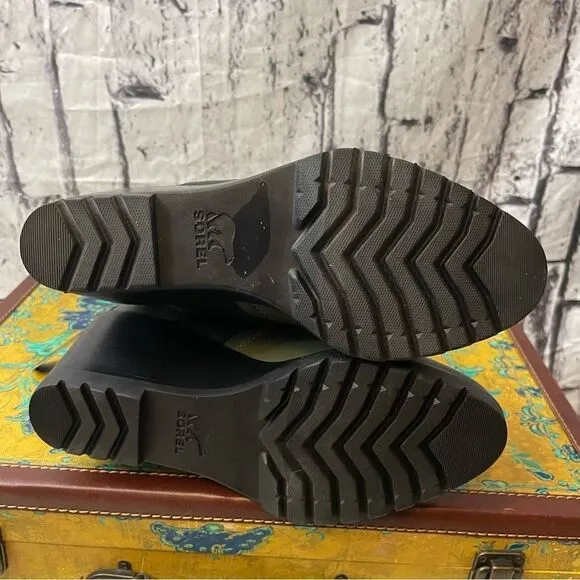 Sorel Leather Waterproof Wedge Heel After Hours Boots Size 7.5 NEW
