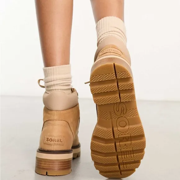 Sorel Lennox Hiker lace up boots in camel Sz 7
