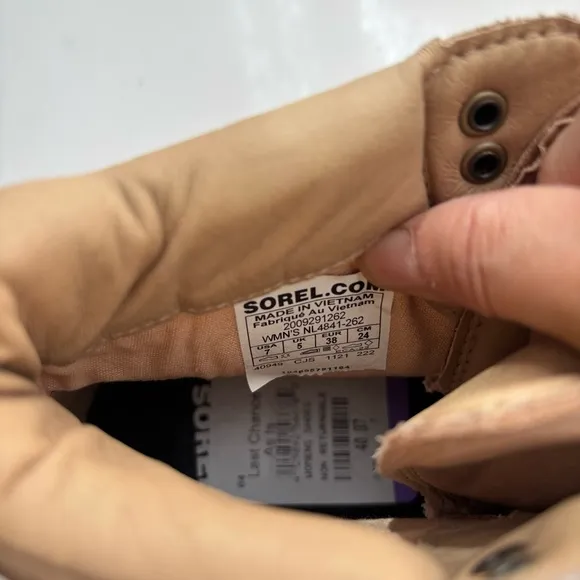 Sorel Lennox Hiker lace up boots in camel Sz 7