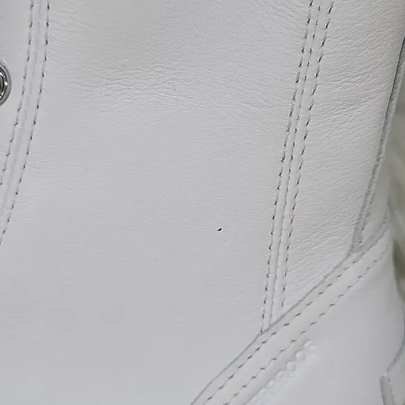 Sorel Lennox Lace Up Waterproof Leather Boots, White, Women's 10, NWT