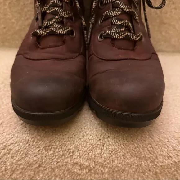 Sorel Lexie Wedge Brown Waterproof Leather Ankle Boots Brown Women’s 8.5