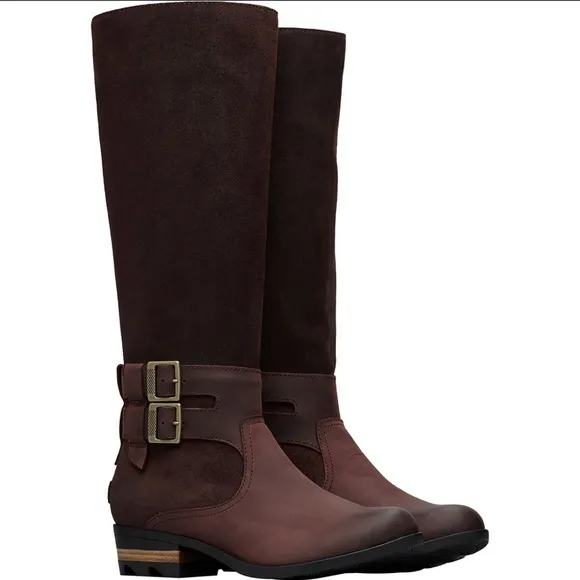 Sorel Lolla Tall Waterproof Suede Side Zip Knee High Riding Boots