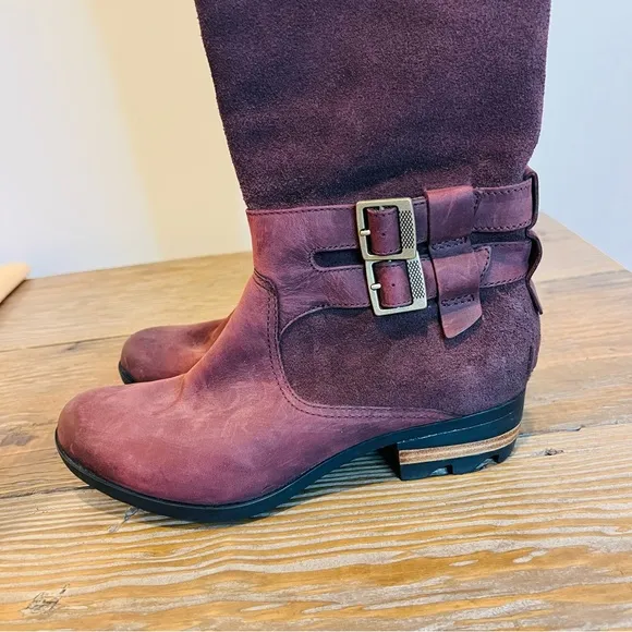 Sorel Lolla Tall Waterproof Suede Side Zip Knee High Riding Boots