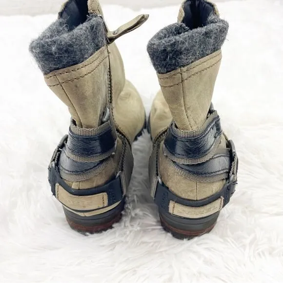 Sorel Lolla Waterproof Buckle Leather Booties