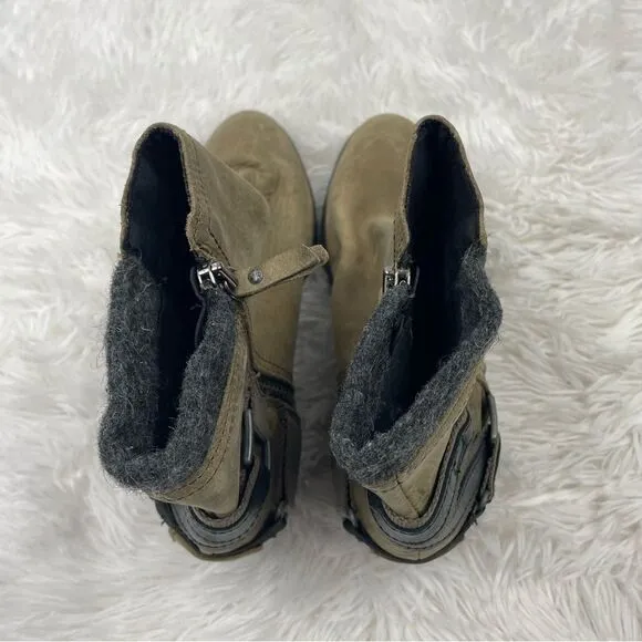 Sorel Lolla Waterproof Buckle Leather Booties