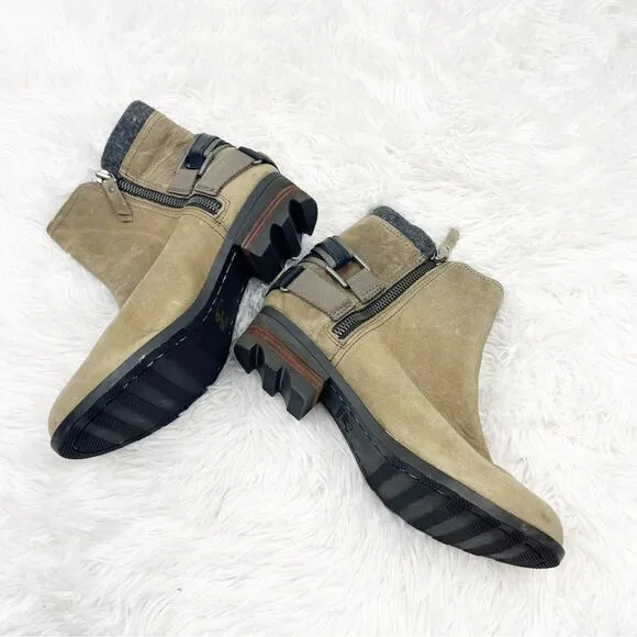 Sorel Lolla Waterproof Buckle Leather Booties