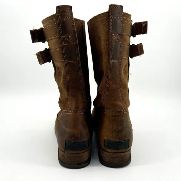 Sorel Major Pull On Brown Waterproof Leather Boots Women’s Size 7 UK 5