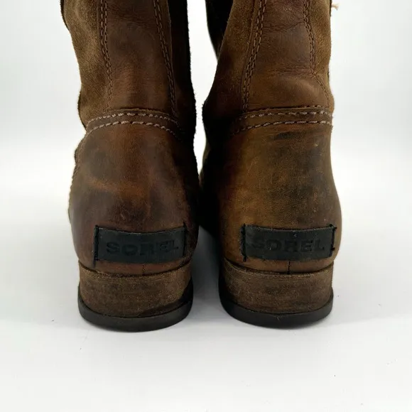 Sorel Major Pull On Brown Waterproof Leather Boots Women’s Size 7 UK 5