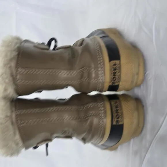 Sorel Manitou Winter Boots Insulated &amp; Waterproof Women's Size 6