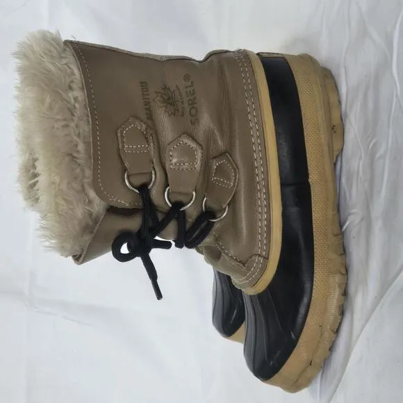 Sorel Manitou Winter Boots Insulated &amp; Waterproof Women's Size 6