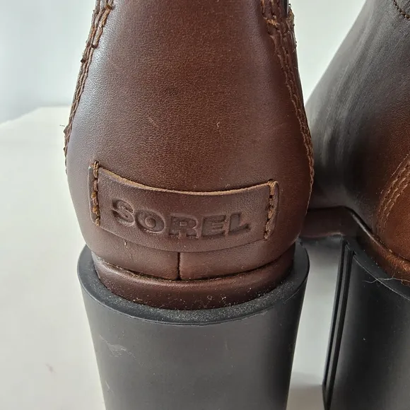 Sorel Margo Chelsea Boot Bootie Boots Waterproof Platform Leather Brown NEW 11