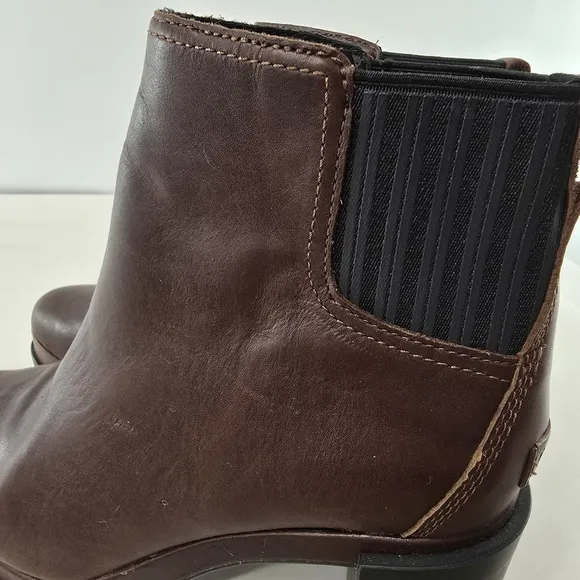 Sorel Margo Chelsea Boot Bootie Boots Waterproof Platform Leather Brown NEW 11