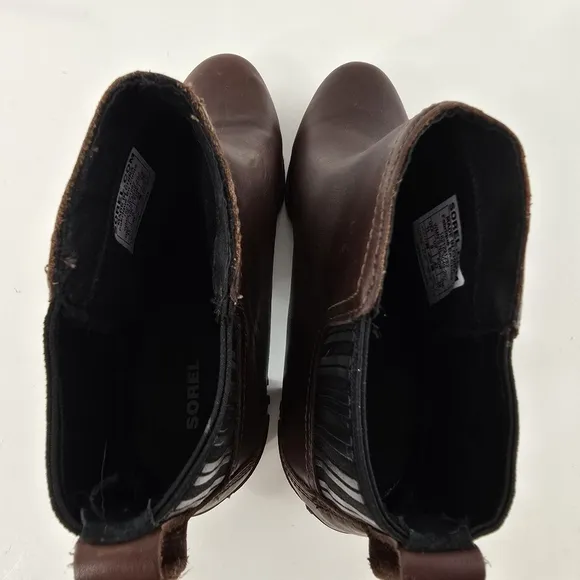 Sorel Margo Chelsea Boot Bootie Boots Waterproof Platform Leather Brown NEW 11