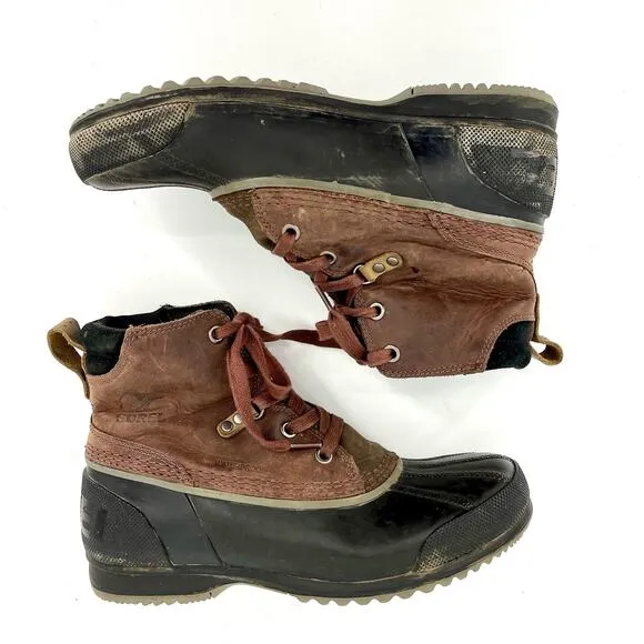 Sorel Men's Ankeny Waterproof Brown Leather Duck Snow Boot (8.5)