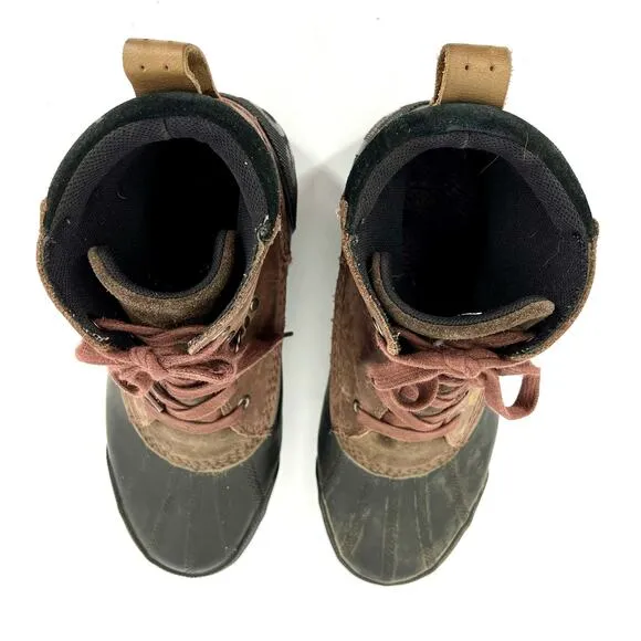 Sorel Men's Ankeny Waterproof Brown Leather Duck Snow Boot (8.5)