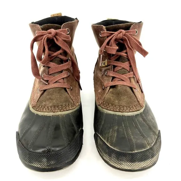 Sorel Men's Ankeny Waterproof Brown Leather Duck Snow Boot (8.5)