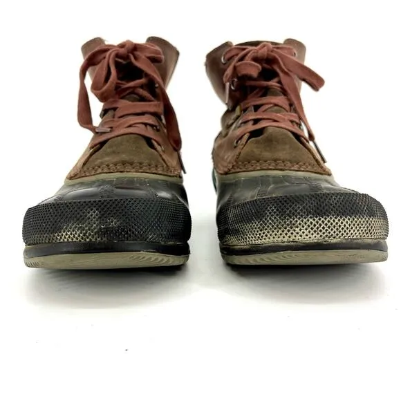 Sorel Men's Ankeny Waterproof Brown Leather Duck Snow Boot (8.5)