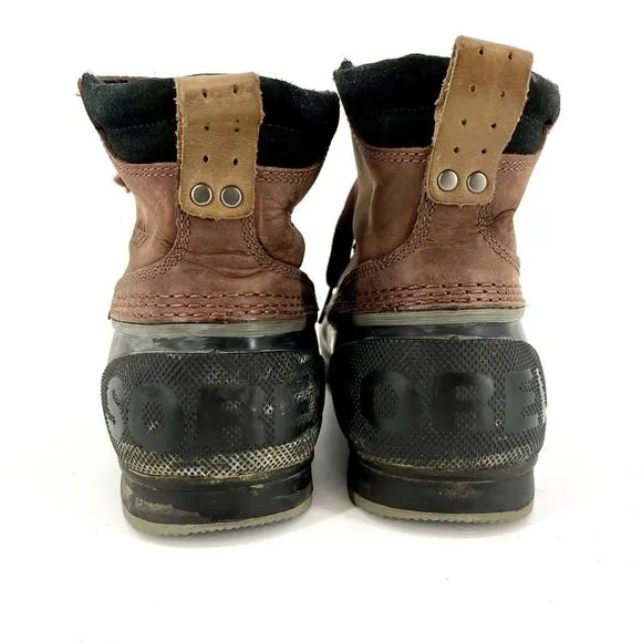 Sorel Men's Ankeny Waterproof Brown Leather Duck Snow Boot (8.5)