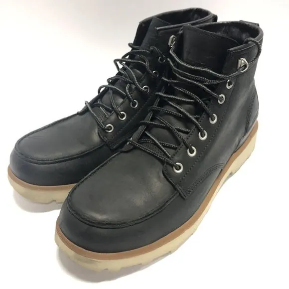 Sorel Men’s Caribou Moc Black Waterproof Boots, Size 11 D