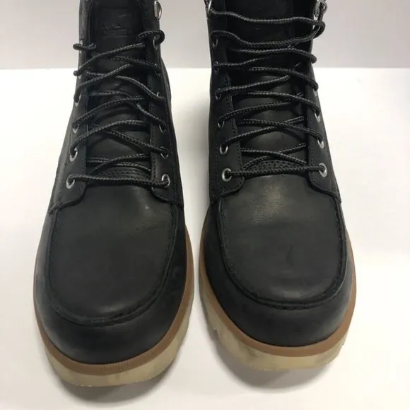 Sorel Men’s Caribou Moc Black Waterproof Boots, Size 11 D