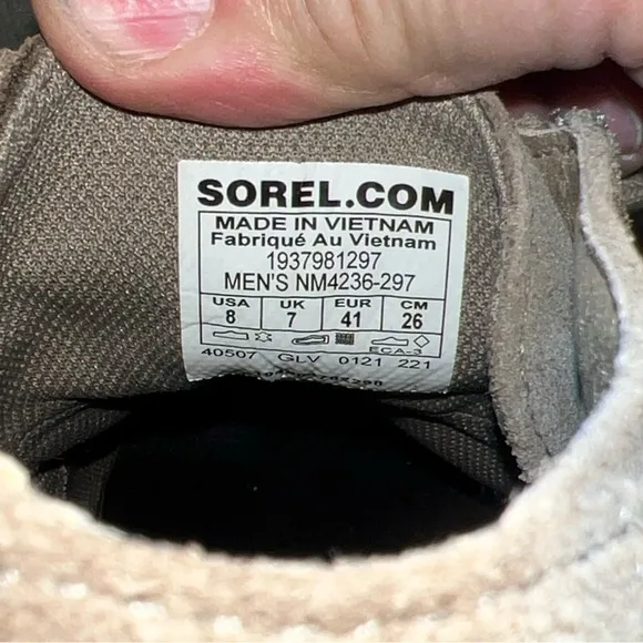Sorel Men's Kezar Chukka WP Boots Size 8 Tan Suede Waterproof Lace NM4236-297