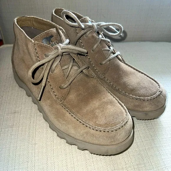 Sorel Men's Kezar Chukka WP Boots Size 8 Tan Suede Waterproof Lace NM4236-297