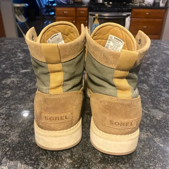Sorel Mens Madson II Boots Chukka Waterproof Green Brown Suede Lace Up Size 12