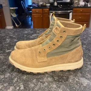 Sorel Mens Madson II Boots Chukka Waterproof Green Brown Suede Lace Up Size 12