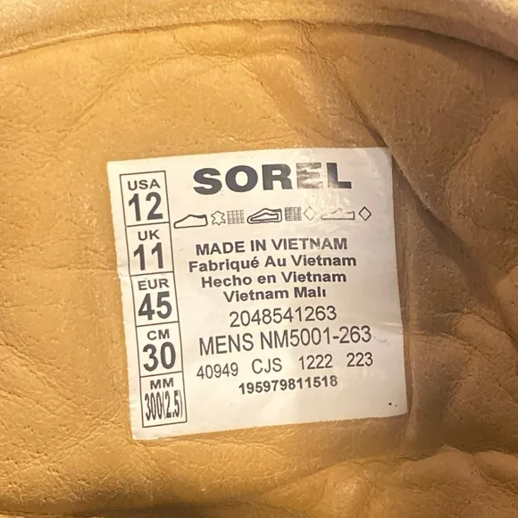 Sorel Mens Madson II Boots Chukka Waterproof Green Brown Suede Lace Up Size 12