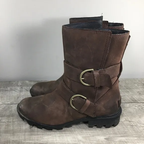 Sorel NL3156 Phoenix Nubuck Womens Waterproof Winter Snow Brown Boots Size 8