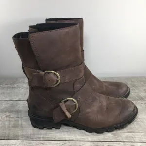 Sorel NL3156 Phoenix Nubuck Womens Waterproof Winter Snow Brown Boots Size 8