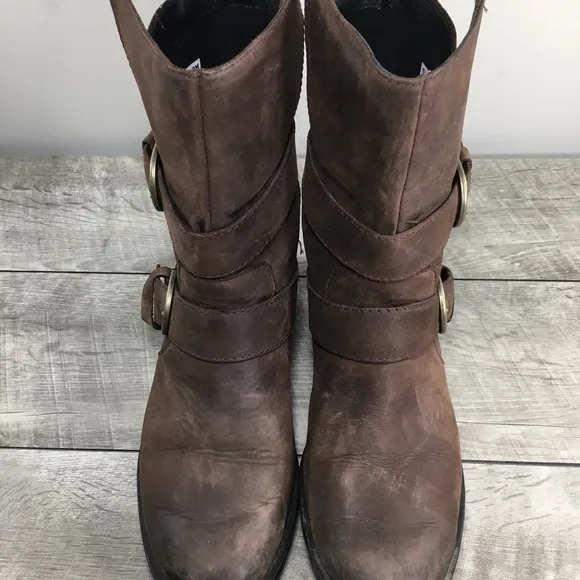 Sorel NL3156 Phoenix Nubuck Womens Waterproof Winter Snow Brown Boots Size 8