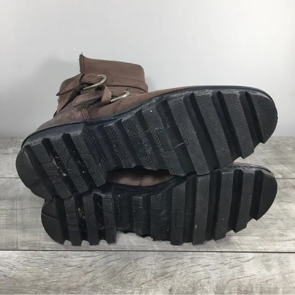 Sorel NL3156 Phoenix Nubuck Womens Waterproof Winter Snow Brown Boots Size 8