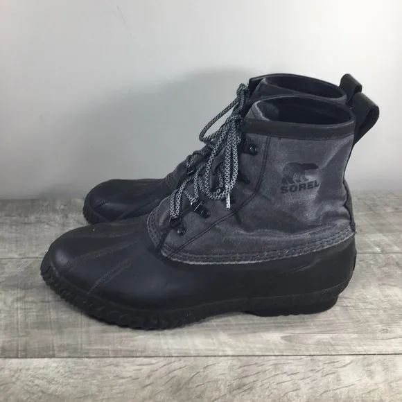 Sorel NM2605 Gray Waterproof Winter Snow Winter Duck Rain Boots Mens Size 13