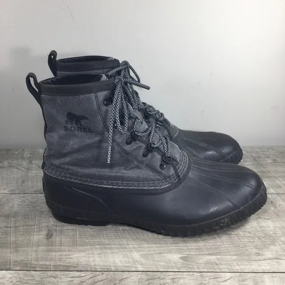 Sorel NM2605 Gray Waterproof Winter Snow Winter Duck Rain Boots Mens Size 13