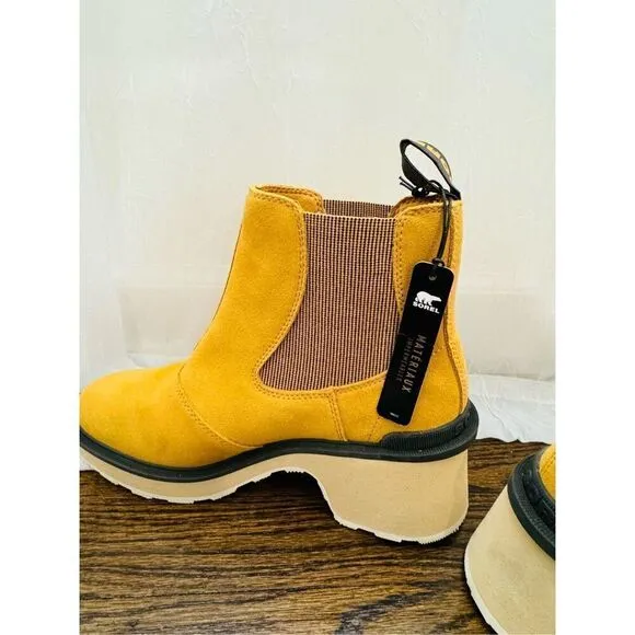 SOREL NWT Hi-LinE Heel Platform Chelsea Ankle Suede Boots