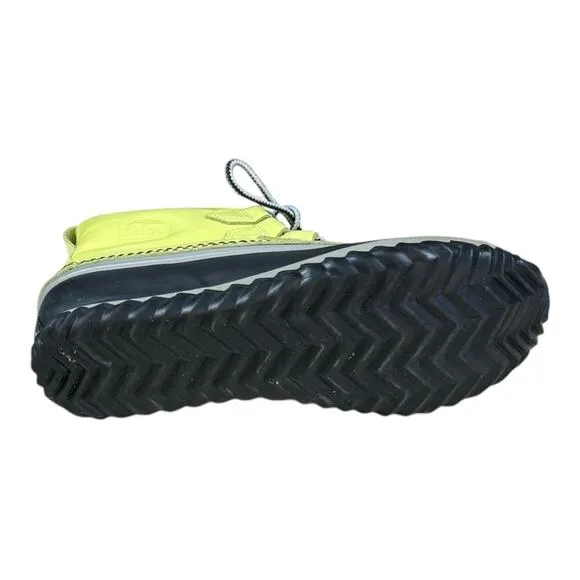 Sorel Out N About Zest Dove Rain Boots In Patent Yellow Leather