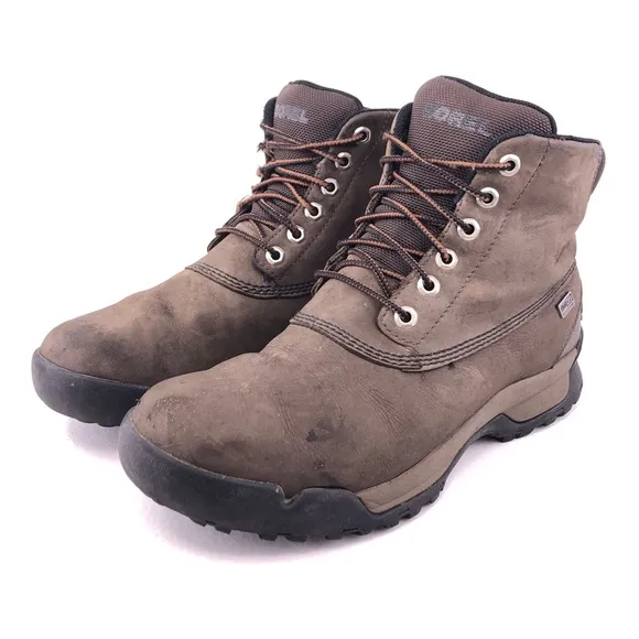 Sorel Paxson 6&quot; OutDry Brown Leather Winter Boots 10.5