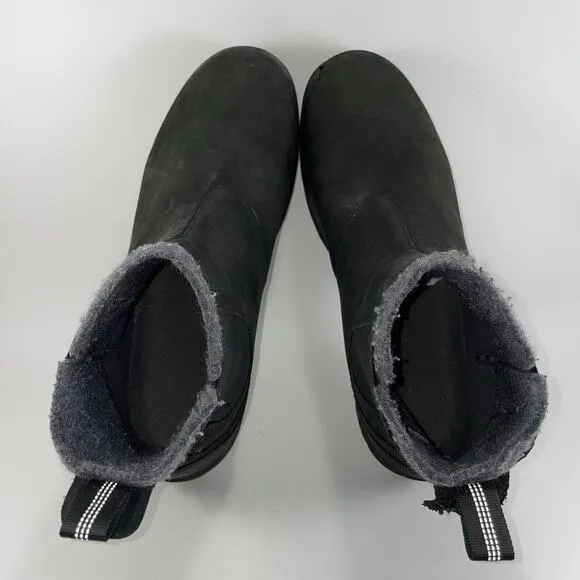 Sorel Paxson Moc Waterproof Chelsea Boots Mens Size 13 Black Leather Slip On