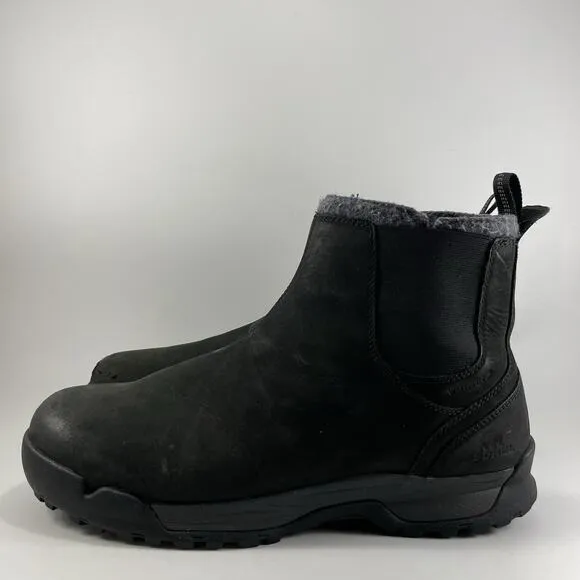 Sorel Paxson Moc Waterproof Chelsea Boots Mens Size 13 Black Leather Slip On