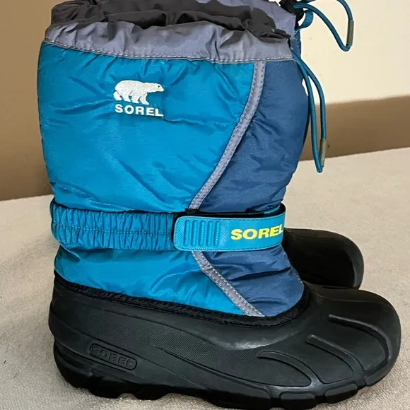 Sorel Prairie Teal Snow Boots Sz Youth 6