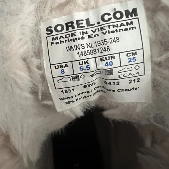 Sorel Size 8 Hawk Gypsy Tivoli Plaid Waterproof Insulated Snow Winter Duck Boots
