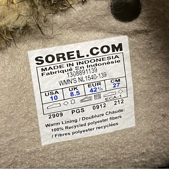 SOREL Snow Boots Sz 10