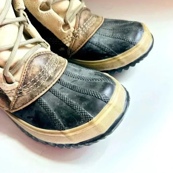 Sorel Suede Leather Waterproof Cate The Great Winter Boots - Tusk Stone